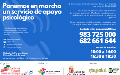 El Colectivo Tierra de Campos pone en marcha un servicio de apoyo psicológico